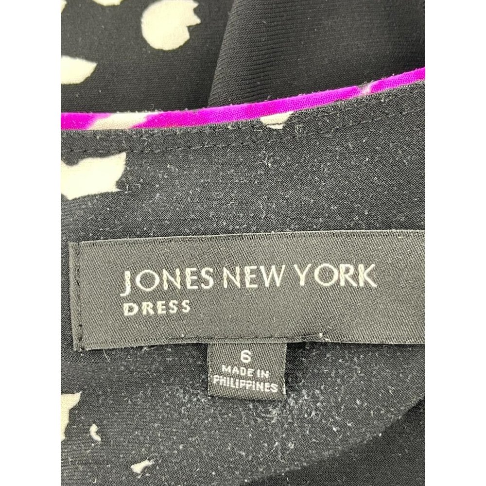 Jones New York Women's Black Sleeveless Color Splash Party Cocktail Dress Sz 6 - Picture 5 of 13